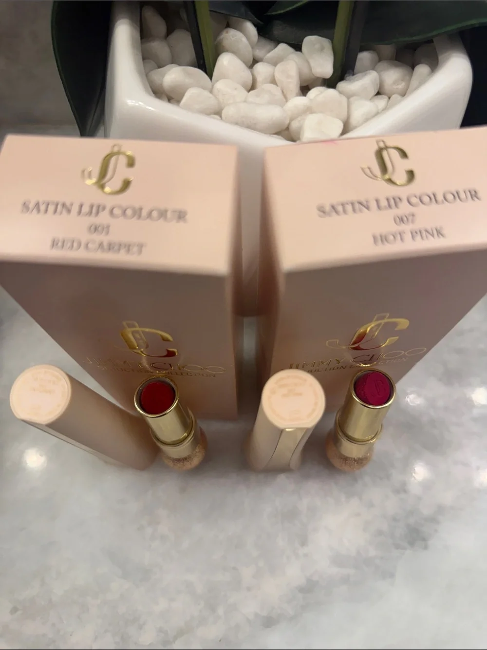 Jimmy Choo Satin Lip Colour Duo — Red & Pink Bundle